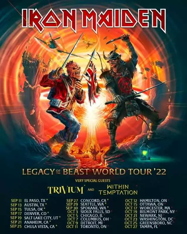 Iron Maiden 2022 North American Tour Dates Announced