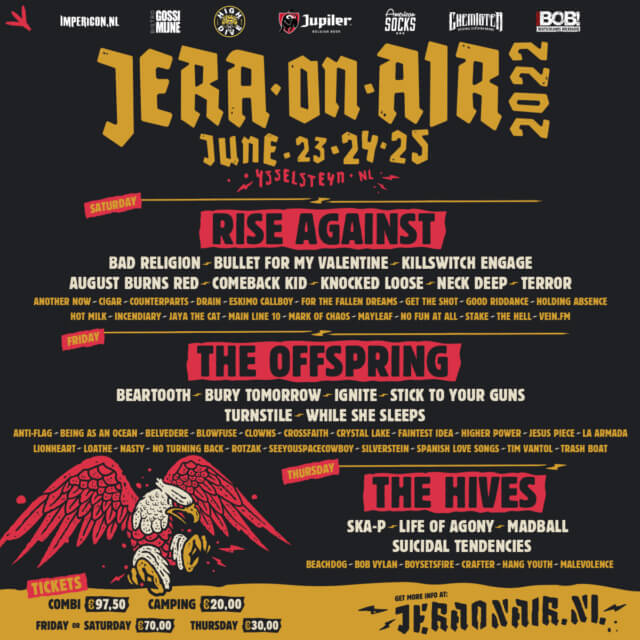 JERA ON AIR 2022: 23-24-25 JUNI - Jera On Air 2022
