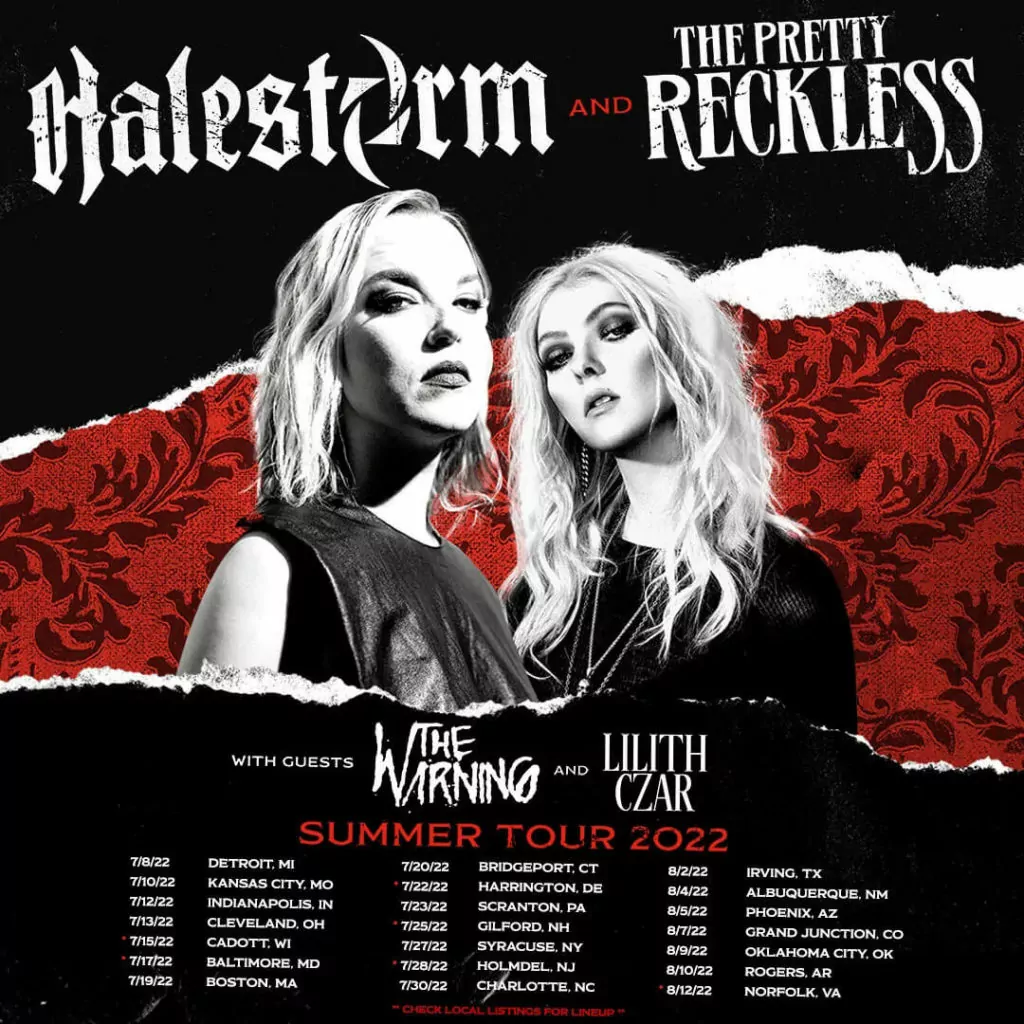Halestorm with The Pretty Reckless 2022 tour dates: