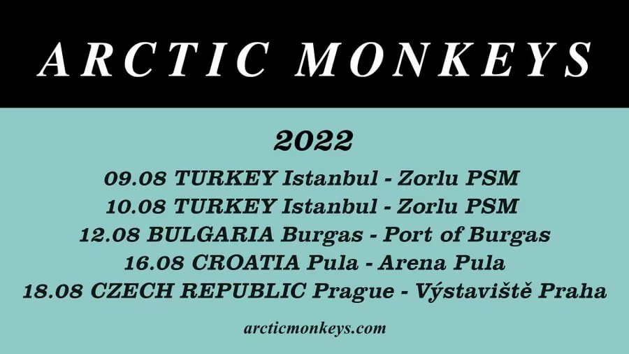 Here are the Arctic Monkeys 2022 tour dates: