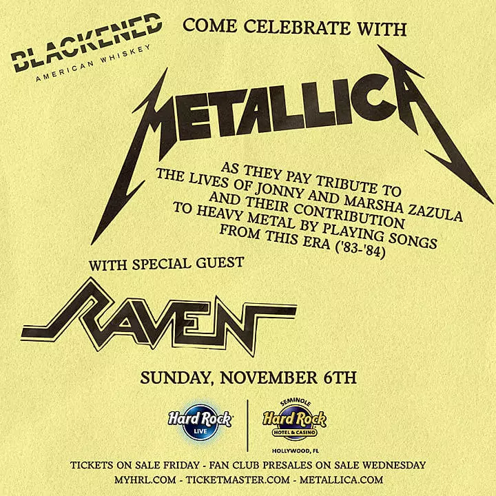 Here is the Metallica's statement for the upcoming special concerts and shows: