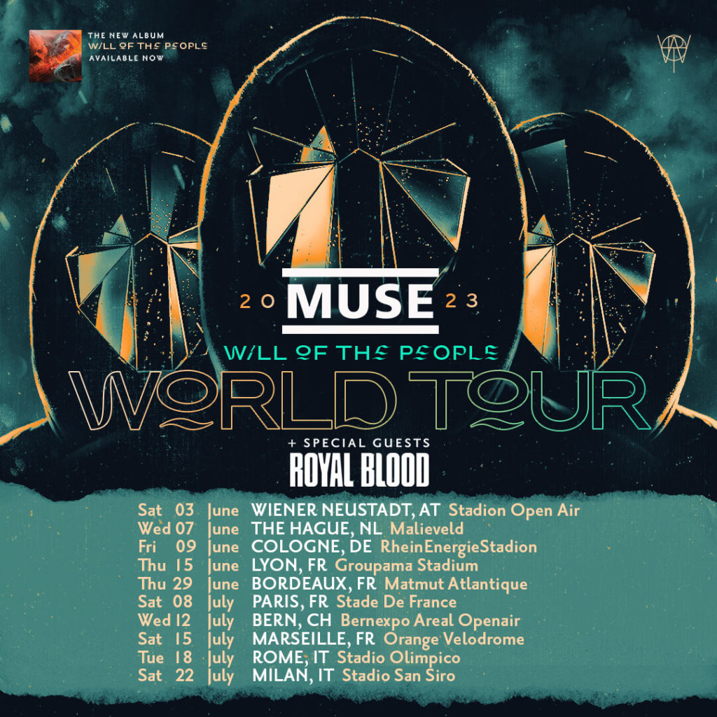 Muse share 2023 European tour dates with Royal Blood