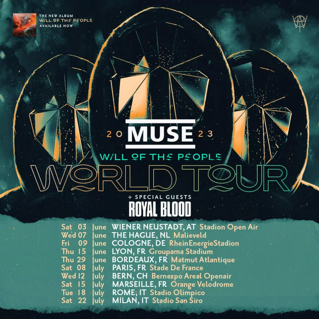 Muse ‘Will Of The People’ European tour dates 2023