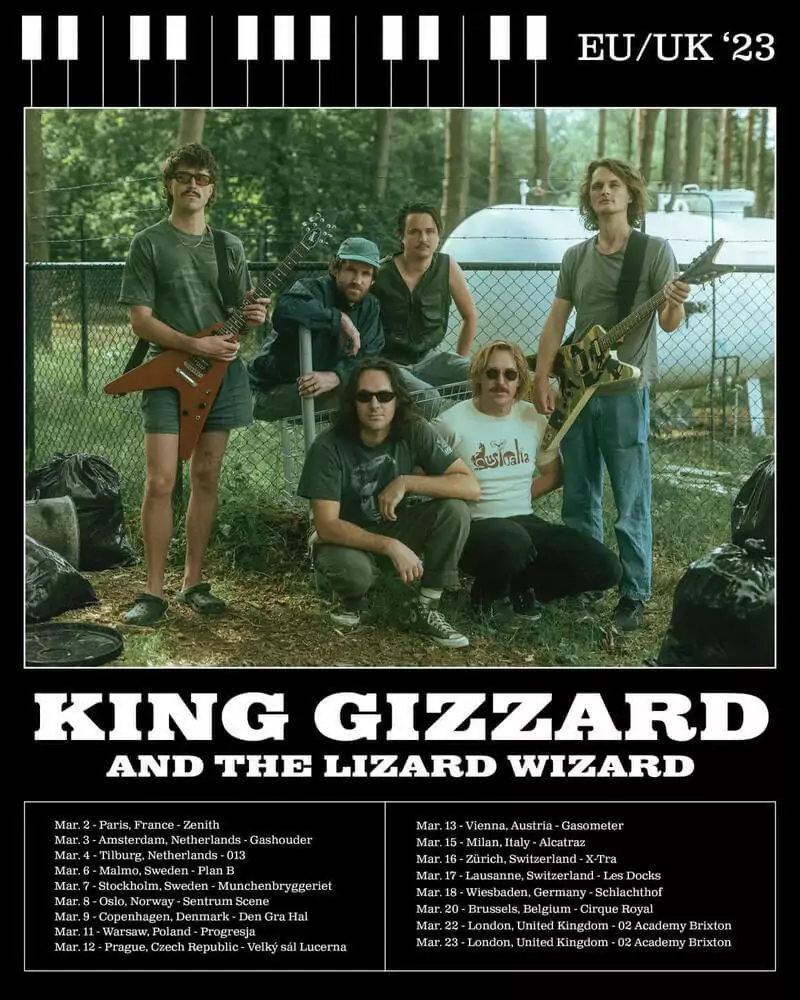 King Gizzard & The Lizard Wizard 2023 UK and European Tour Dates