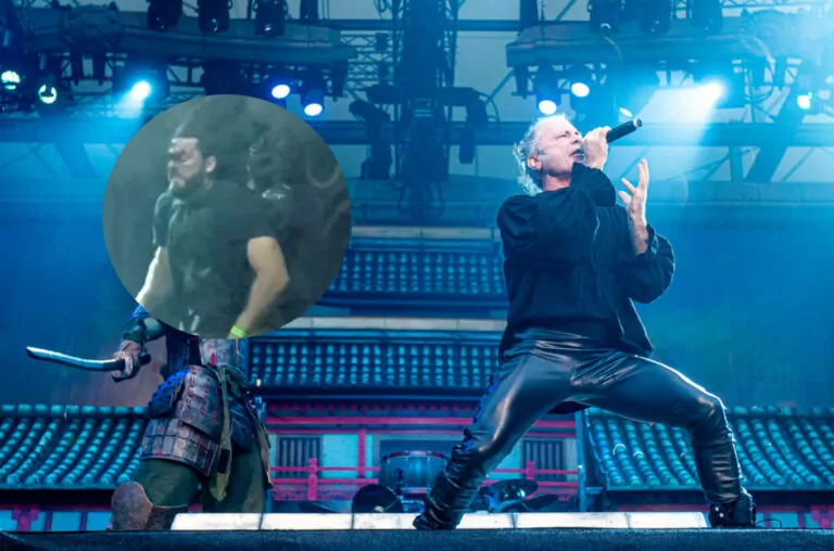 See Iron Maiden frontman Bruce Dickinson kicked off fans from the stage