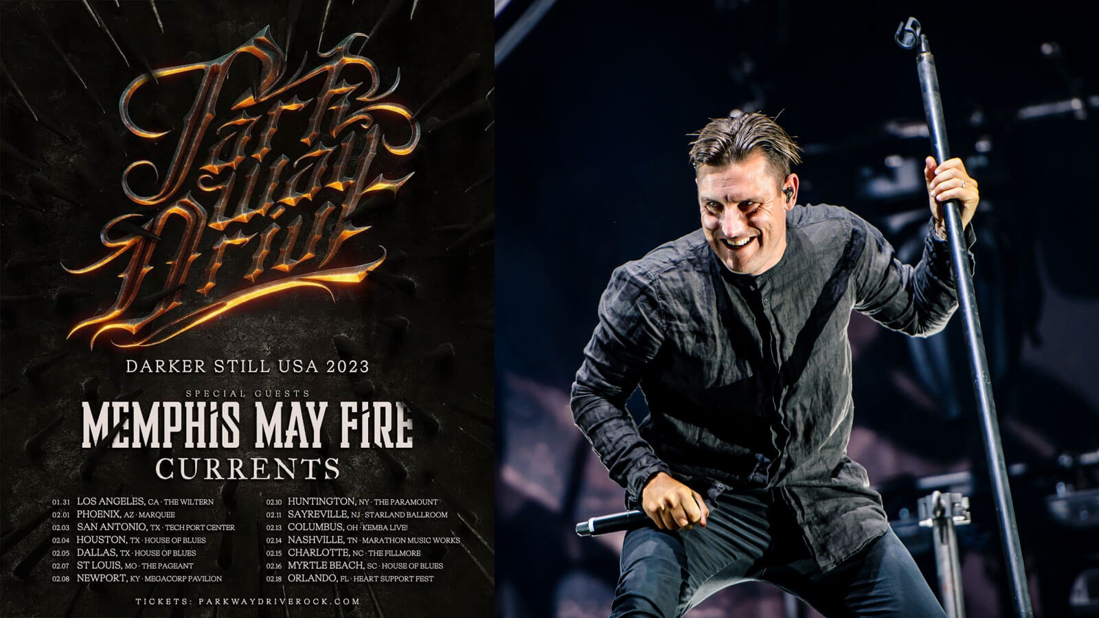 parkway drive tour openers