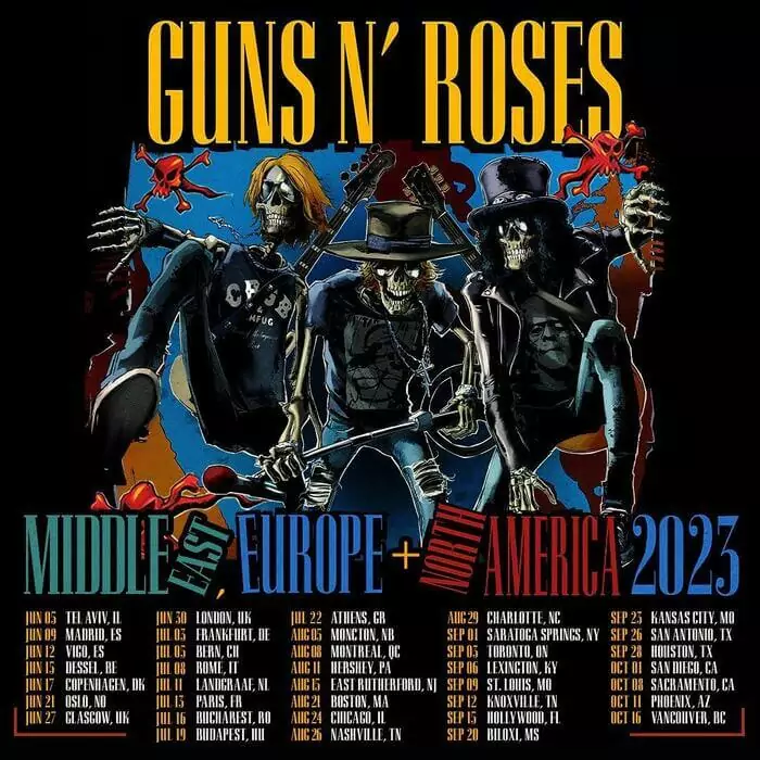 Guns N' Roses 2023 Tour Dates