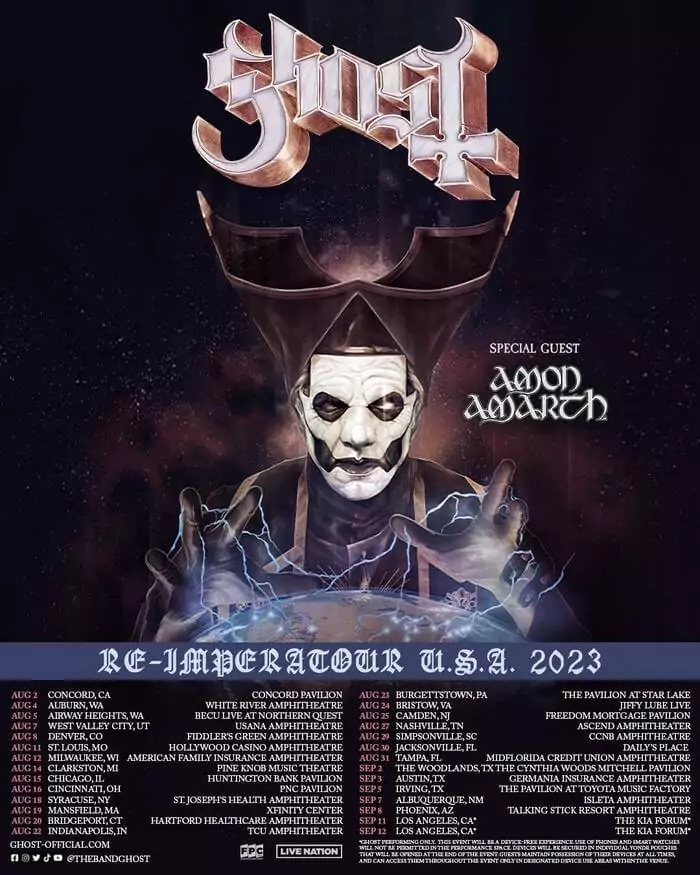 Ghost US Summer 2023 Tour Dates