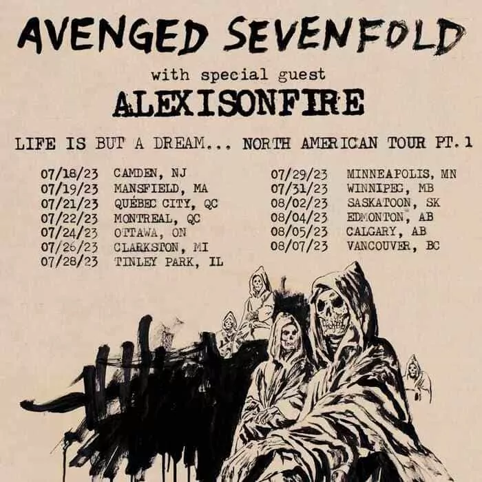 Avenged Sevenfold 2023 North American tour dates