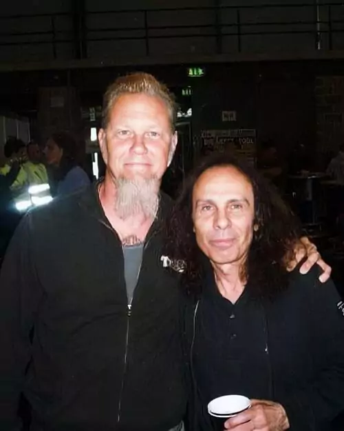 James Hetfield and Ronnie James Dio