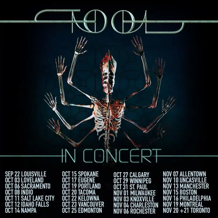 When is the start date of Tool's 2023 tour?